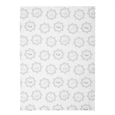 Clayre & Eef Tea towel Dog white/grey