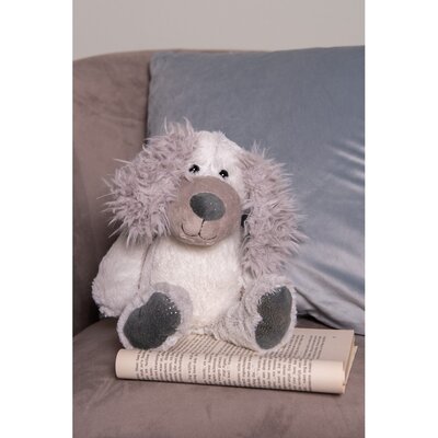 Clayre & Eef Deco-Cuddly Toy Dog grey/white