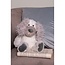 Deco-Cuddly Toy Dog grey/white