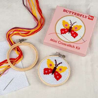 Rex London Cross-Stitch Kit Mini Butterfly