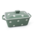 Isabelle Rose Butter Dish Dots sage