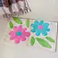Badematte/Teppich Flower green/pink