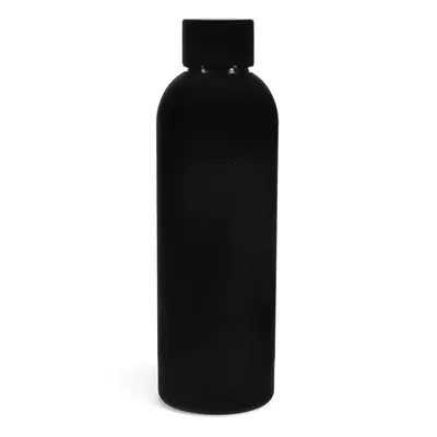 Rex London Edelstahl-Flasche Gummiert black