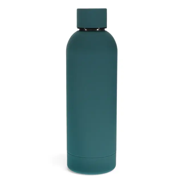 Edelstahl-Flasche Gummiert petrol