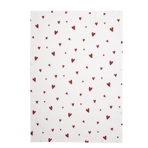 Clayre & Eef Tea towel Hearts