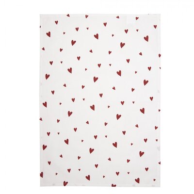 Clayre & Eef Tea towel Hearts