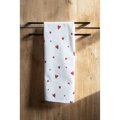 Clayre & Eef Tea towel Hearts