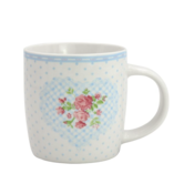 Isabelle Rose Mug Heart & Dots blue