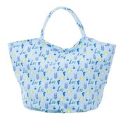 Overbeck and Friends Canvas Shopper/Beachbag Beach Life light blue