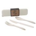 CGB Giftware Wheat Travel Cutlery Set