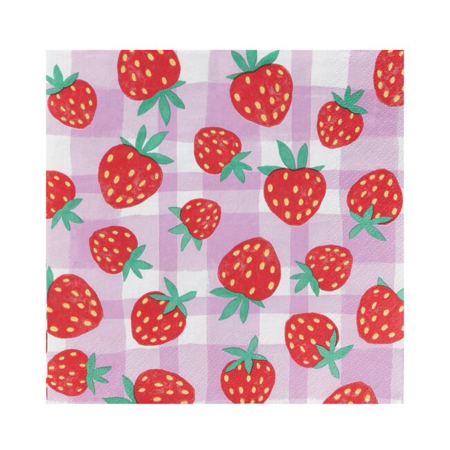 Paper Napkins Eco Mellow Strawberry 20-Pack