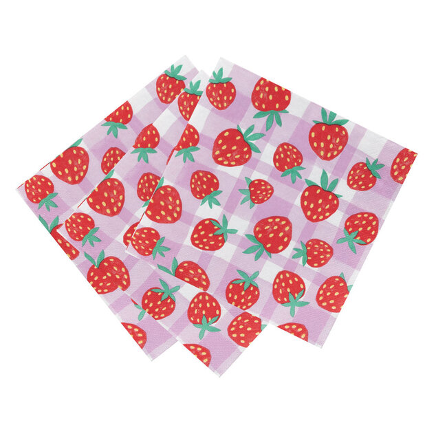 Papierservietten Eco Mellow Strawberry 20-Pack