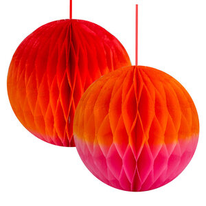 Talking Tables Honeycombs large red/orange/pink Set of 2