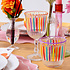 Talking Tables Glass Tumbler Bright-Striped multi colour