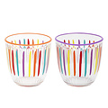 Talking Tables Glass Tumbler Bright-Striped multi colour