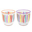 Glas Tumbler Bright-Striped multi colour