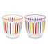 Talking Tables Glass Tumbler Bright-Striped multi colour