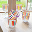 Glass Tumbler Bright-Striped multi colour