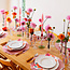 Glass Tumbler Bright-Striped multi colour