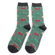 Miss Sparrow Männer-Socken Bamboo Classic Cars green