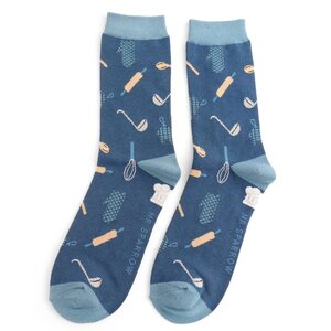 Miss Sparrow Mens Socks Bamboo Chef navy