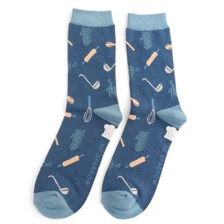 Miss Sparrow Männer-Socken Bamboo Chef navy