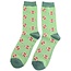 Mens Socks Bamboo Rugby Balls green