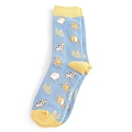 Miss Sparrow Socken Bamboo Seashells powder blue