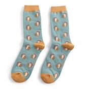 Miss Sparrow Socks Bamboo Reading Hedgehogs duck egg