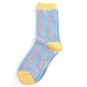 Miss Sparrow Socken Bamboo Seahorse powder blue