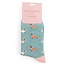 Socken Bamboo Sausage Dog & Spots duck egg