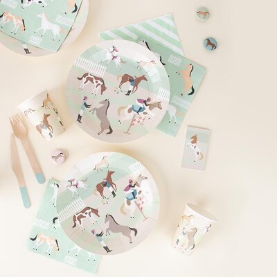 My Little Day Paper Plates Set of  8 Horse