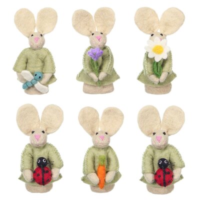 Sjaal met Verhaal Finger Dolls Funny Bunny Set of 6 assorti