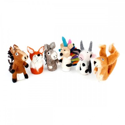 Sjaal met Verhaal Fingerpuppen 3D Set of 6 assorti
