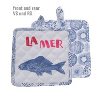 Overbeck and Friends Potholder La Mer blue