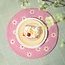 Felt Coaster 35 cm Margrietjes pink