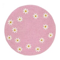 Sjaal met Verhaal Filz-Untersetzer 35 cm Margrietjes pink