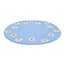 Felt Coaster 35 cm Margrietjes blue
