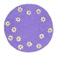 Felt Coaster 35 cm Margrietjes lila