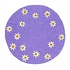 Sjaal met Verhaal Filz-Untersetzer  35 cm Margrietjes lila