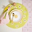 Felt Coaster 35 cm Margrietjes yellow