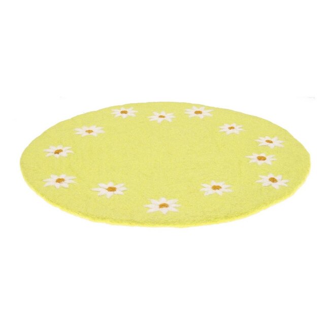 Filz-Untersetzer  35 cm Margrietjes yellow