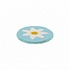 Sjaal met Verhaal Felt Coaster 10 cm Margrietjes turquoise (Set of 4)