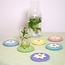 Filz-Untersetzer 10 cm Margrietjes assorti (Set of 6)