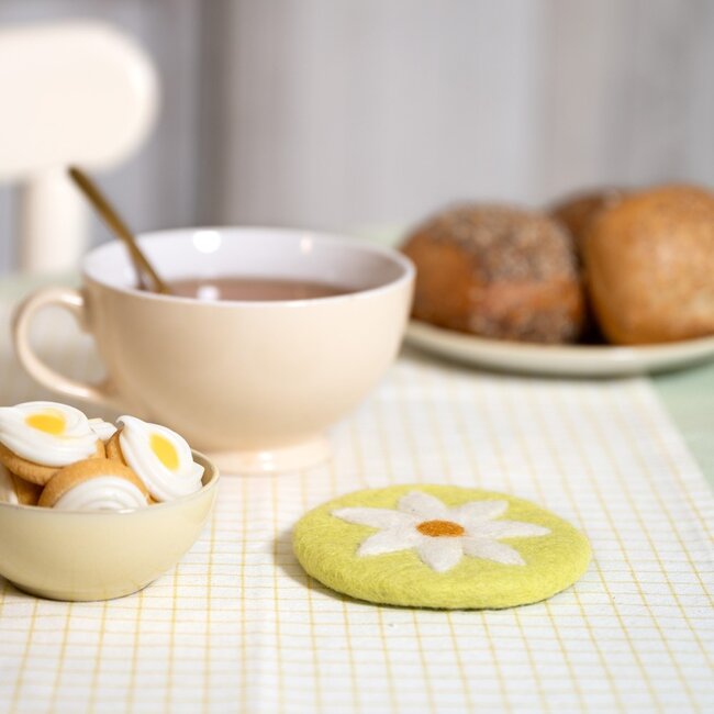 Filz-Untersetzer 10 cm Margrietjes assorti (Set of 6)