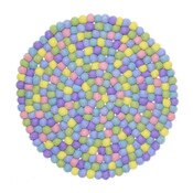 Sjaal met Verhaal Filz-Untersetzer 40 cm rond Bolletjes pastel