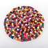 Sjaal met Verhaal Felt coaster 40 cm round Bolletjes multicolour