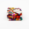 Sjaal met Verhaal Felt coaster 10 cm square Bolletjes multicolour  (Set of 4)