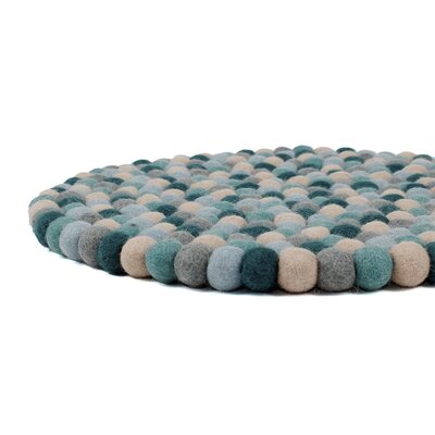 Sjaal met Verhaal Felt coaster 40 cm round Bolletjes Beach