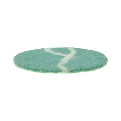 Sjaal met Verhaal Filz-Untersetzer 20 cm Sealife Marble aquablauw